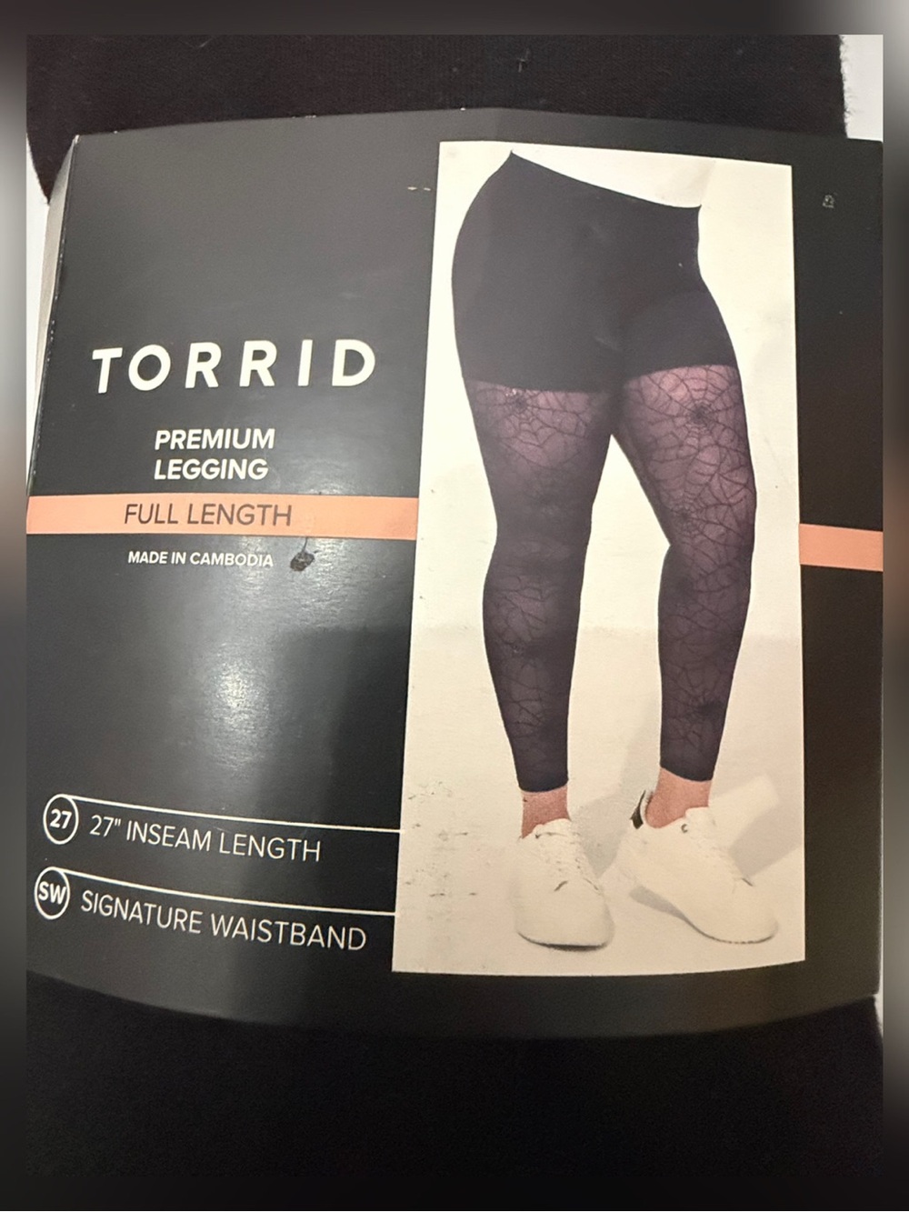Torrid - Full-Length Flocked Legging - Spider Webs Deep Black - 4 - Picture 2 of 6